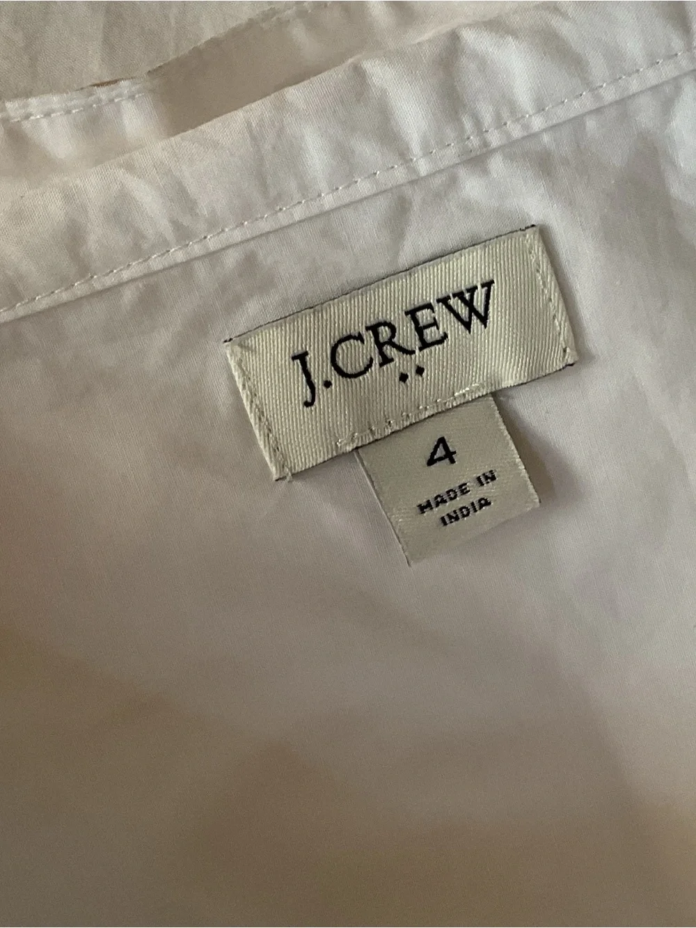 J. Crew White Long-Sleeve Button-Shoulder Blouse, 4
